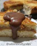 Tarta de coco + dulce de leche + cobertura de Ganache