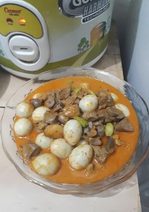 Foto resep Sambal goreng ati ampela,telur puyuh dan pete