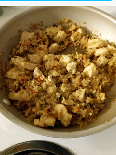 A picture of Chicken and Rice Dinner.