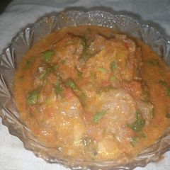 Fish balls in coconut stew A picture of Fish balls in coconut stew.