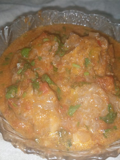 A picture of Fish balls in coconut stew.