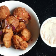 A picture of Akara and pap.