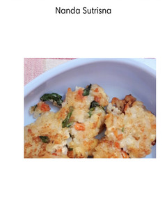 Foto resep MPASI Bakwan nasi salmon tahu