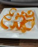 Καραμελωμένες λωρίδες καρότου για διακόσμηση γλυκών