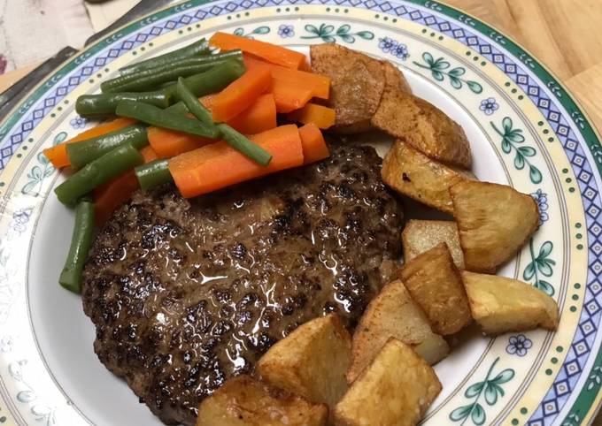 Resep Steak Sapi Daging Giling dan Saus Wine Anti Gagal