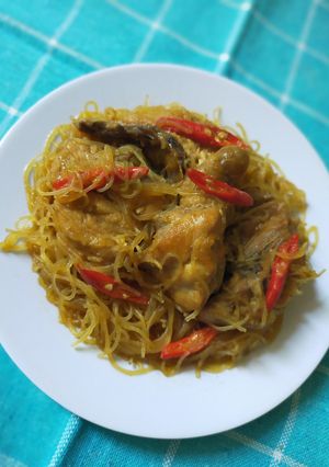 Foto resep Ayam dan bihun masak kecap