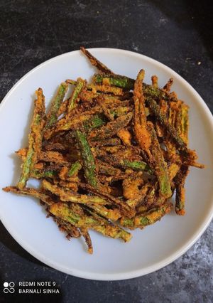 ক্রিস্পি ভেন্ডি (crispy bhendi recipe in Bengali) রেসিপির প্রধান ছবি