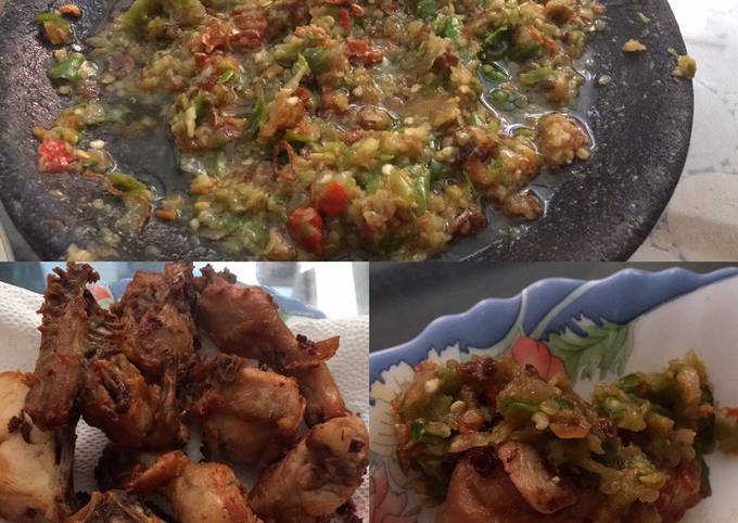 WOW Ini Rahasianya Menyiapkan Ayam goreng sambel pecak (super simple gapake ribet), Bisa Manjain Lidah