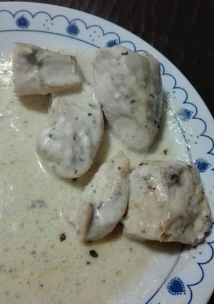 Una foto de Pollo al Roquefort