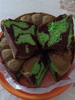 Foto resep Bolu zebra pandan