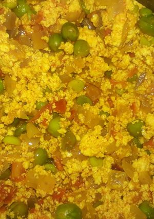 A picture of Paneer burji.