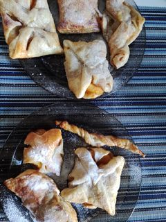 Фото Вертута с персиками и апельсиновой начинкой.