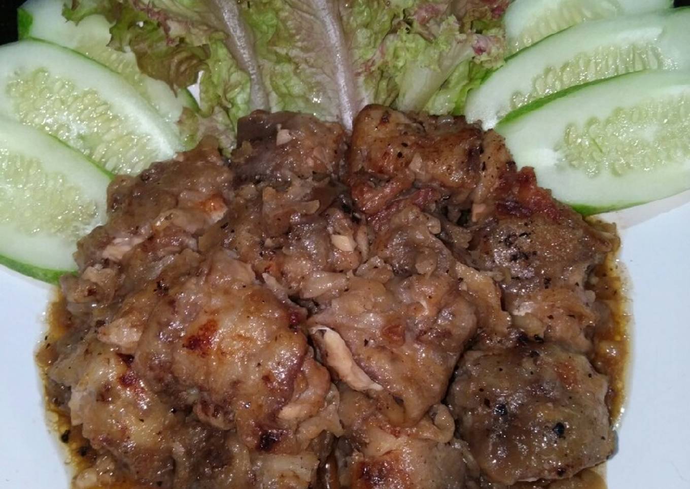 Ayam Gulung Terong Bumbu Lada Hitam