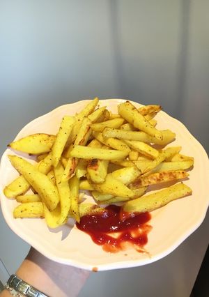 صورة لوصفة بطاطس مشويه 🍟💕