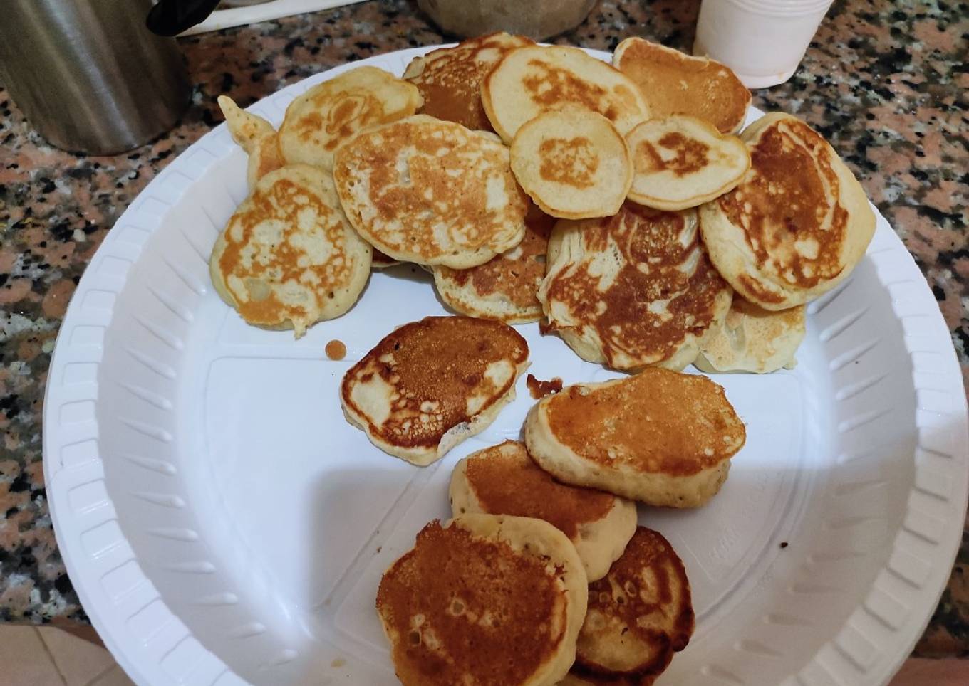 Apple and banana pancakes