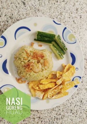 Foto resep Nasi goreng udang hijau