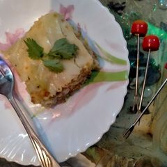 A picture of Beef lasagna.
