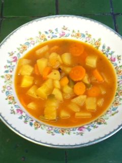 Una foto de Sopa cubana de verduras