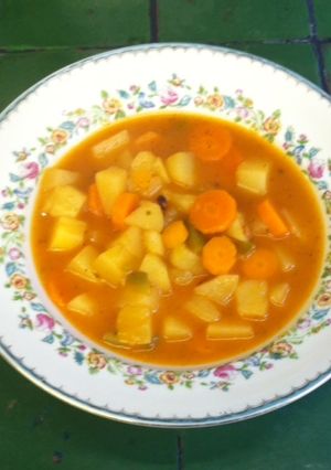 Una foto de Sopa cubana de verduras