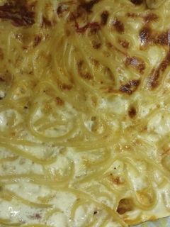 صورة لوصفة معكرونة بالقشطة والجبنة 😋