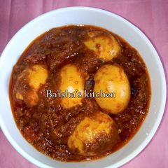 Schezwan egg masala A picture of Schezwan egg masala.