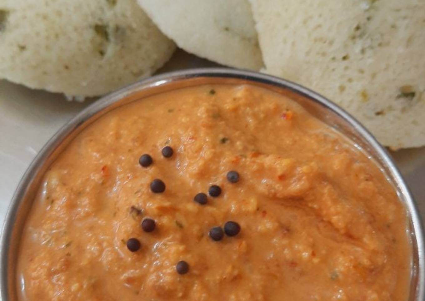 Peanut -coconut chutney without tempering