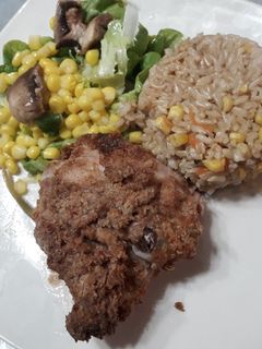 Una foto de Pollo Apanado saludable