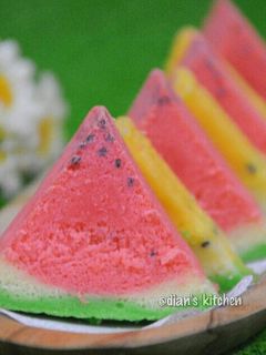 Foto resep Bolu Kukus Semangka