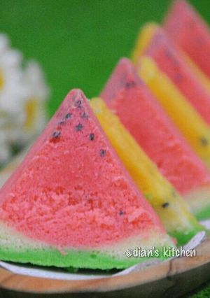 Foto resep Bolu Kukus Semangka