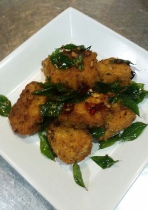Foto resep Crispy tofu chilli curry leaves