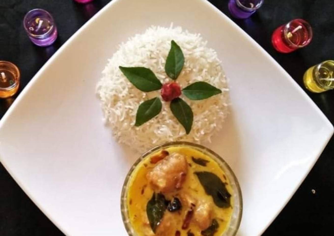 Curry with boiled rice