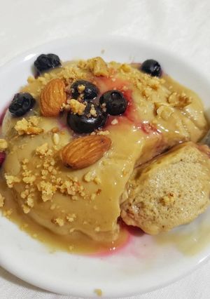 Una foto de Flan sin azúcar en microondas