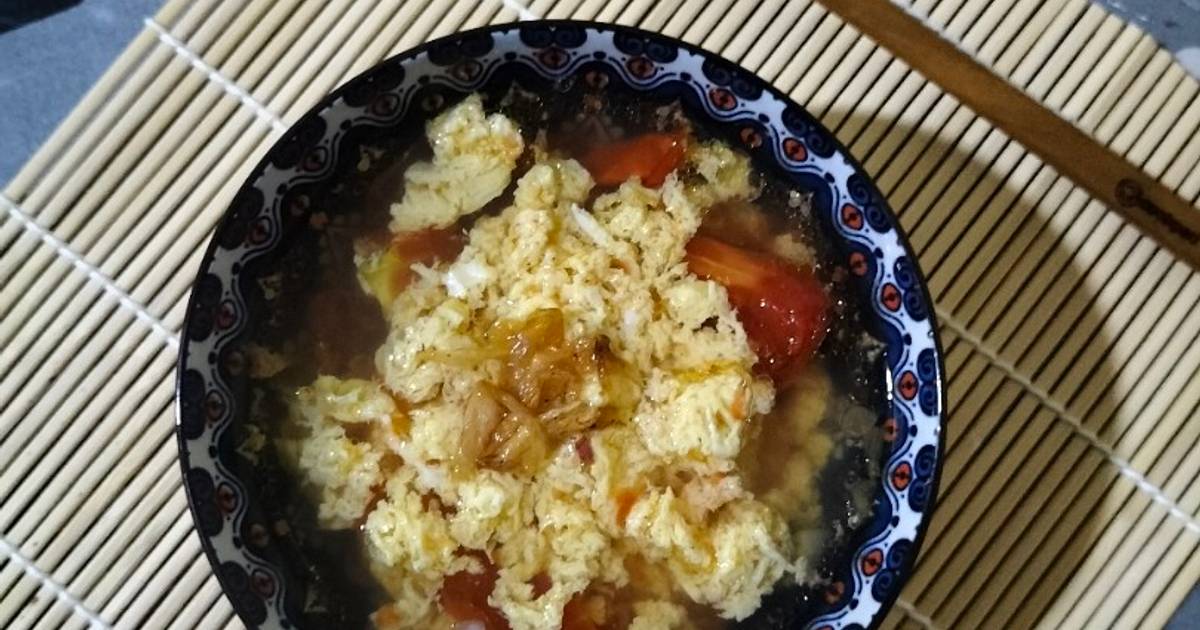 Resep Sup Tomat Telur Favorit Bunda