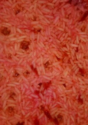 A picture of Fruit coloured rice.