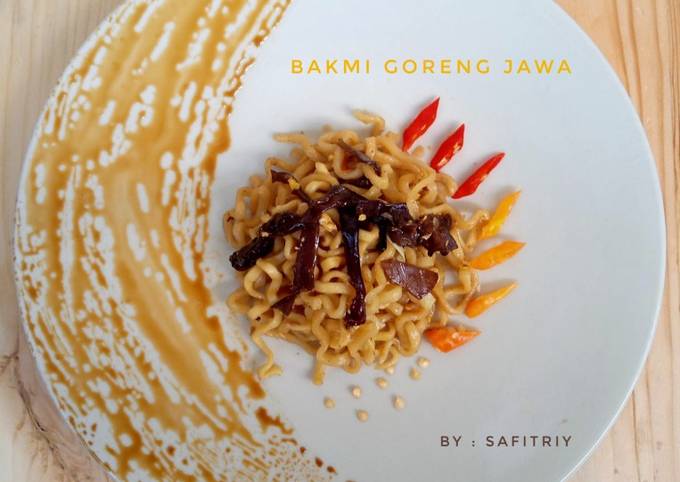 Panduan Masakan Resep Bakmi Goreng Jawa with jamur kuping