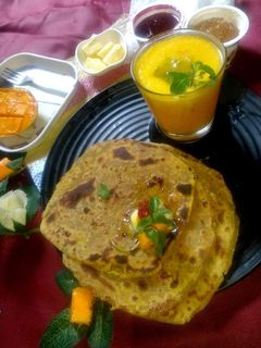 A picture of Mango sweet paratha.