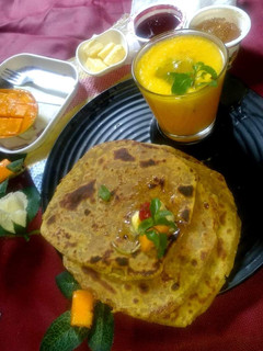 A picture of Mango sweet paratha.