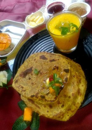 A picture of Mango sweet paratha.