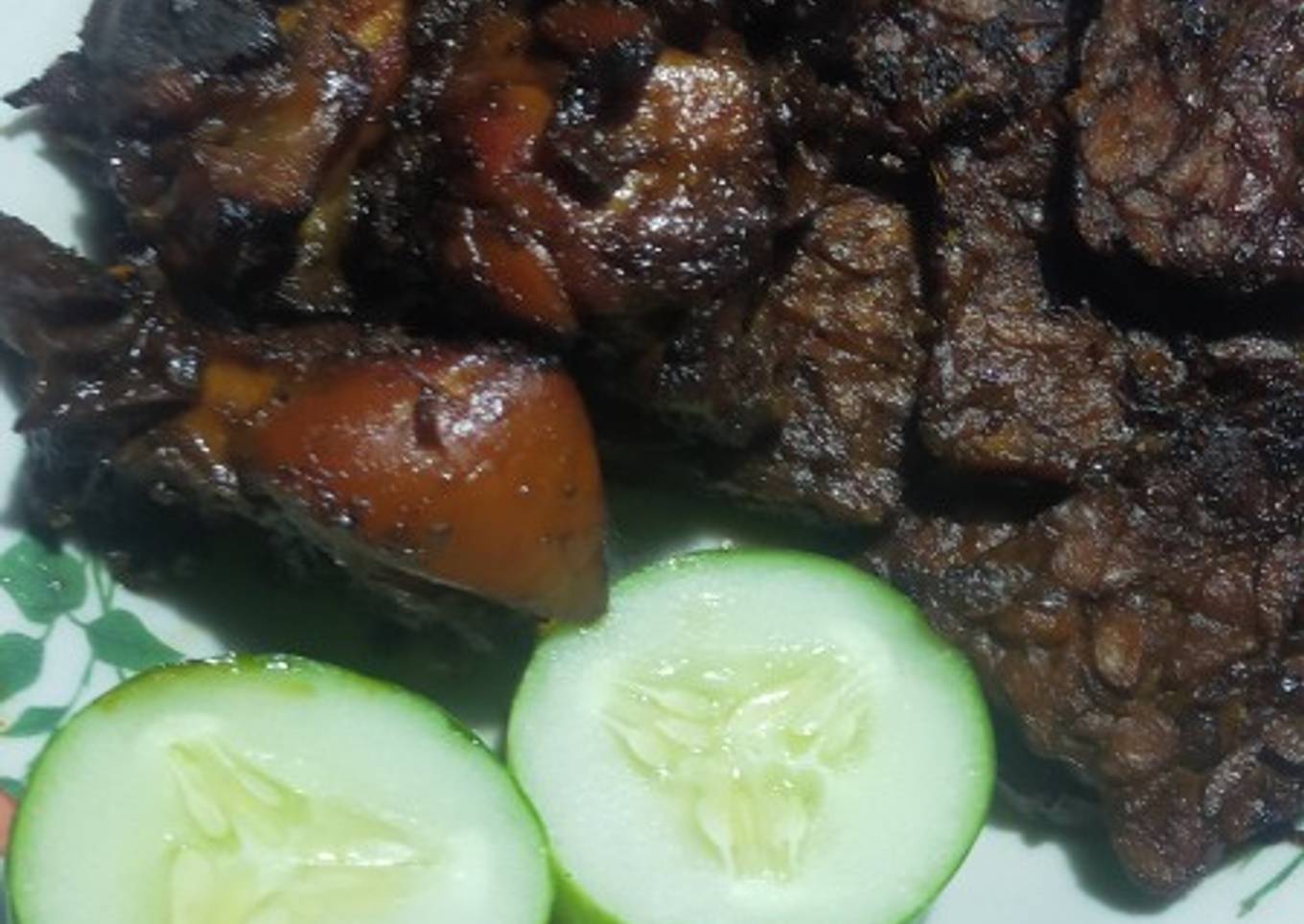 Ayam dan tempe bakar