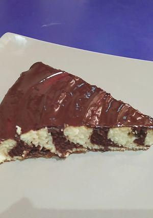 A picture of Vegan Zebra Cake.