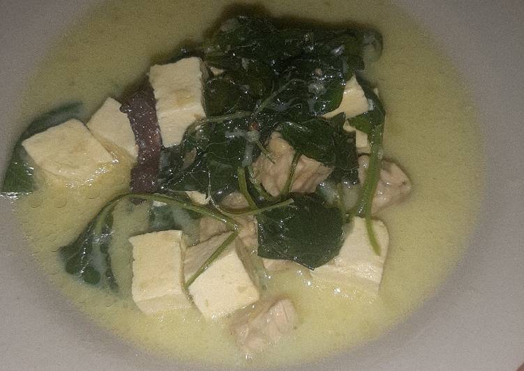 Bobor Bayam tahu tempe fibercream