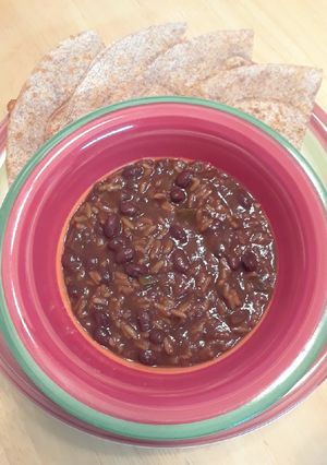 A picture of Black Bean and Rice Soup - Slow Cooker.