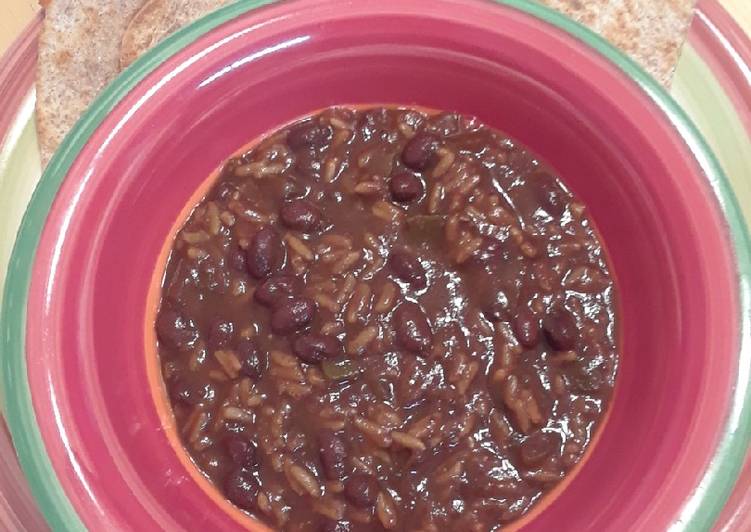 Simple Way to Prepare Super Quick Homemade Black Bean and Rice Soup - Slow Cooker