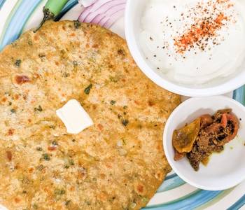 Easy Recipe Potato paranthas with whole wheat  veggie dough Delicious and Healthy