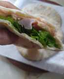 Pan Pita o Figaza Árabe en Sartén