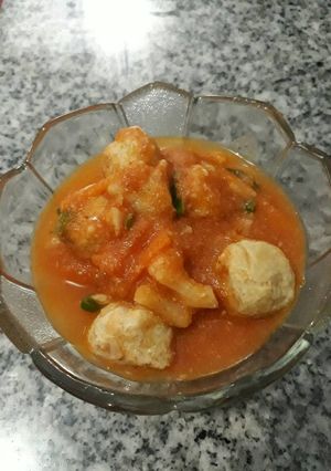 Foto resep Bola bola tuna saus padang (mpasi 12m+)