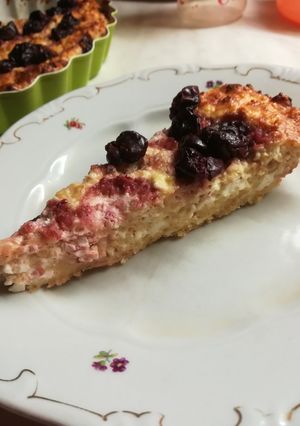 Túrós zabpelyhes süti recept fotója