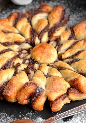Nutellás virág recept fotója