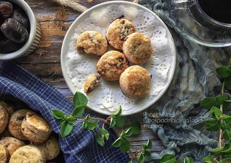 Langkah Mudah Buat Scones Bandung Kurma yang Sederhan