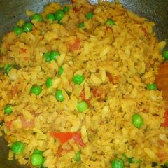 A picture of Matar Poha.
